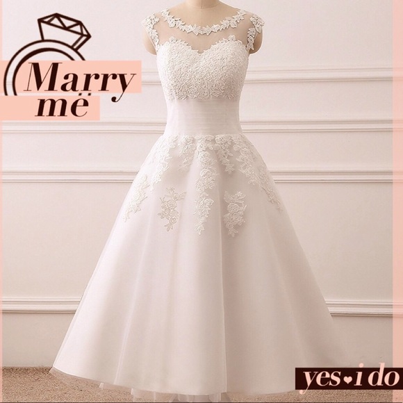 Plus friendly❤️Audrey Hepburn Courthouse Ivory Tulle Wedding Gown,2-26W - Picture 2 of 8